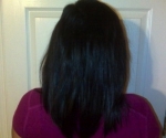 Sept ‘09; Only 2 inches of hair growth. This client traveled from RIC, Virginia. She is a Breast Cancer survivor wearing 300 strands of virgin Indian hair.